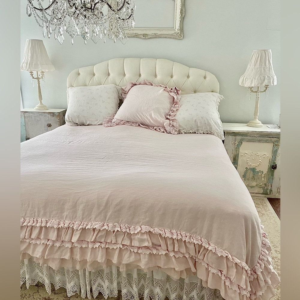 Rachel Ashwell Linen Petticoat Duvet Cover